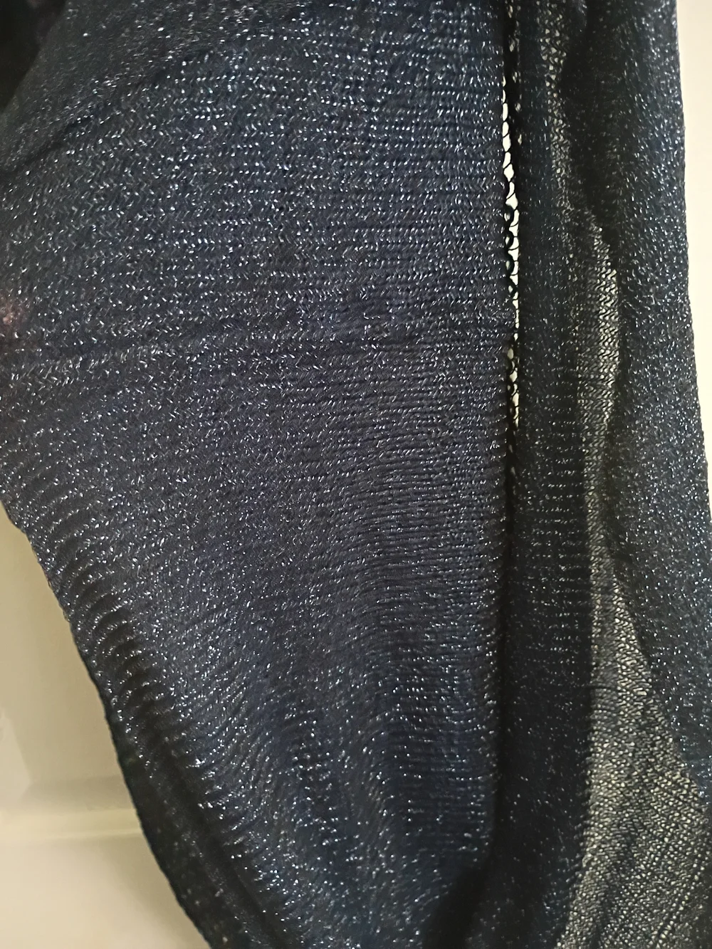 Sparkle Knit Infinity Scarf in Navy and Multicolor
